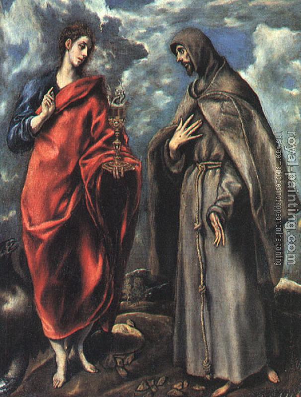 El Greco : Saints John the Evangelist and Francis